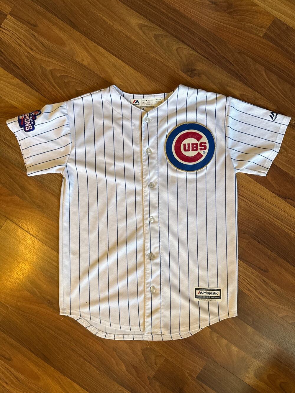 Chicago Cubs Kris Bryant #17 2016 World Series Champions Jersey Youth L 14/16